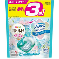 P&G Bold Hyper 4D Laundry Detergent 4-in-1 Carbonated Gel Capsules Floral Fresh 33pcs (Sky Blue) 