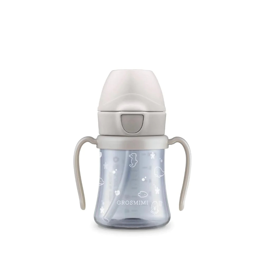 Grosmimi Ocean Edition PPSU Straw Cup 200ml(6M+) Cream Beige 海洋系列