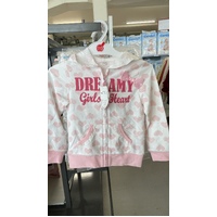 ElfinDoll Girl Jacket With Hoodie Size 110-130cm (Pink Heart)