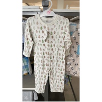Nishimatsuya 100% Cotton Onesie Coverall Size 70-90cm (Leafs) 连体衫