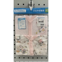 Elfindoll Japan 100% Cotton Girl Onesie 2 Pack Size 60-80cm (Extra Breathability)- 超透气连体内衣