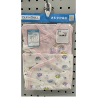Elfindoll Japan Style Underwear 100% Cotton for Newborn Baby 2 Pack- 日本製新生儿蝴蝶衣