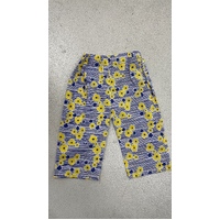 Elfindoll Japan 100% Cotton Baby Girl Pajama Pants Size 80-120cm (Yellow Flower)- 西松屋宽腿裤