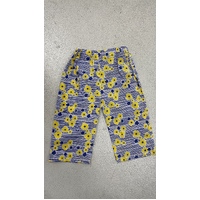 Elfindoll Japan 100% Cotton Baby Girl Pajama Pants Size 110cm(Yellow Flower) - 西松屋宽腿裤