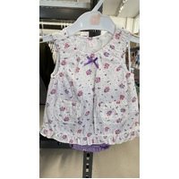 Elfindoll Japan Baby Dress Set Size 70cm (Purple Flower)