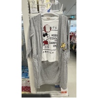 Peanuts Japan Girl Long Sleeve Top + Long Cardigan Set Size 130-150cm