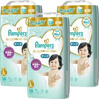 Pampers Premium Nappies Size L 1Carton 162pcs (L54x3) 9-14KG