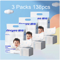 Deeyeo Silver Series Disposable Bed Urine Pads (Mats) Size M 3Packs 96pcs (M46x3)