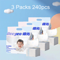 Deeyeo Silver Series Disposable Bed Urine Pads (Mats) Size S 3Packs 240pcs (S80x3) 