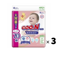 Goo.N Plus Nappies for Sensitive Skin Giant Pack Size M 1Carton 210pcs (M70X3) 6-11KG -Disney 大王敏感肌大增量