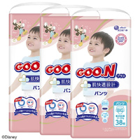 Goo.N Plus Pants for Best Comfort Size XL 1Carton 114pcs (XL38x3) 12-20KG 大王敏感肌 拉拉裤