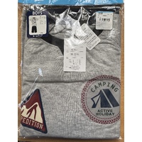 ElfinDoll Baby Boy Pajamas (Top + Shorts) 1 Set Size 150cm (Grey) 西松屋睡衣套装