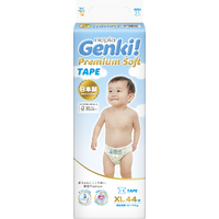 NEPIA Genki Premium Nappies Size XL 44PK (12-17KG) 