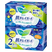 Laurier Clean Skin Night Pads Without Wings 27cm 22pcs (11X2)