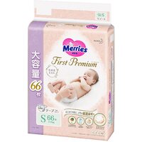 Merries First Premium Nappies Giant Pack Size S 66PK (4-8KG)