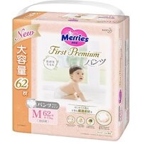 Merries First Premium Pants Giant Pack Size M 62PK (6-11KG)