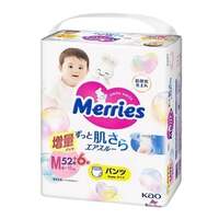 Merries Pants Bonus Pack Size M 58PK (M52+6) 6-11KG NEW VERSION 新版小增量