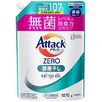Kao Attack Zero Antibacterial and Deodorizing Indoor Laundry Detergent Refill 1070g