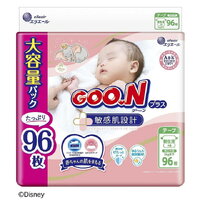 Goo.N Plus Nappies for Sensitive Skin Giant Pack Newborn 96PK (Up to 5KG) Disney - 大王敏感肌