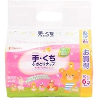 Pigeon Baby Hand & Mouth Wipe 420pcs (70x6)