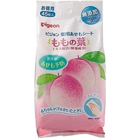 Pigeon Medicinal Baby Wipes For Heat Rashes with Peach Leaf Extract 45pcs  (桃叶水止汗去痱湿巾）