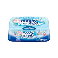 Moony Toilet Flushable Baby Wipe 50pcs Dispenser 