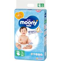Moony Nappies Jumbo Pack Size L 54PK (9-14KG) 