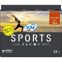 Unicharm Sofy Sports Day Pads Without Wings 26cm 24pcs