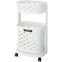 ASVEL 2 Tier Laundry Trolley (White) 多功能置物架+脏衣篮