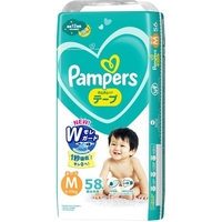 Pampers Baby Dry Nappies Bonus Pack Size M 58PK (M56+2) 6-11KG -NEW VERSION