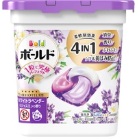 P&G Bold Laundry Detergent Capsules, Gel Balls, 4 in 1, Peaceful White Lavender & Jasmine Scent 11pcs (Purple)