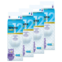 NEPIA Whito Premium Nappies 12Hours Size L 1Carton 160pcs (L40x4) 9-14KG