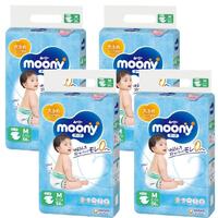Moony Nappies Size M 1Carton 224pcs (M56x4) 6-11KG NEW VERSION