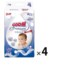 Goo.N Premium Nappies Angel Size M 1Carton 208pcs (M52x4) 6-11KG 大王天使新版
