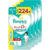 Pampers Baby Dry Nappy Pants Giant Pack Size L 1Carton 224pcs (L56x4) 9-14kg Japan Version