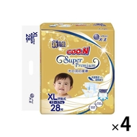 Goo.N Super Premium Nappies Size XL 4Packs 112pcs (XL28x4) 12-17KG 大王光羽