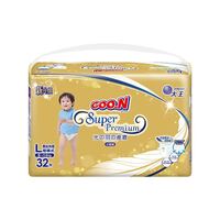 Goo.N Super Premium Pants Size L 32PK (9-14KG) 大王光羽