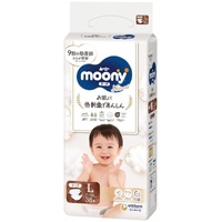 Moony Natural Nappies Size L 6Packs 228pcs (L38x6) 9-14KG