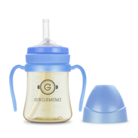 Grosmimi Straw Cup PPSU 200ml (6M+) -Sky Blue 吸管杯
