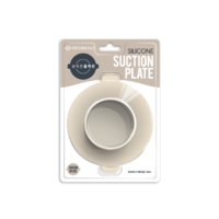Grosmimi Silicone Suction Plate for Food Jar and Food Tray (Cream Beige)