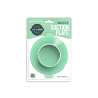 Grosmimi Silicone Suction Plate for Food Jar and Food Tray (Aqua Green)