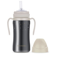 Grosmimi Dark Series Kids Insulated Straw Cup Stainless 300ml (10m+) -Cream Beige 保温吸管杯