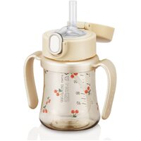 Grosmimi Cherrish Edition PPSU Straw Cup 200ml +Weighted Straw (6M+) Pure Gold 吸管杯