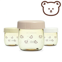 Grosmimi Bear Edition PPSU Baby Food Jar Set 250ml (3 Jars)