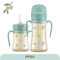 Grosmimi  Olive Edition PPSU Straw Cup 200ml (6M+) Pistachio-开心果系列
