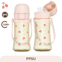 Grosmimi Cherrish PPSU Kids Tumbler 300ml (Sweet Peach) 15m+
