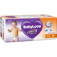 Babylove Cosifit Size 5 Walker Nappies 28PK (12-17KG) + Genki Nappies XL 2PK