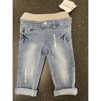 Elfindoll Baby Girl Stretch Denim Pants Size 80-95cm (水洗弹力牛仔裤)
