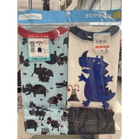 ElfinDoll Baby 100% Cotton Pajamas (Top+Short) 2 Sets Size 100-110cm (Big Dinosaur) 西松屋睡衣两套装