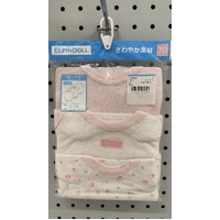 Elfindoll 100% Cotton Baby Girl Onesie 3 Pack Size 70-95cm (Extra Breathability)- 超透气连体内衣